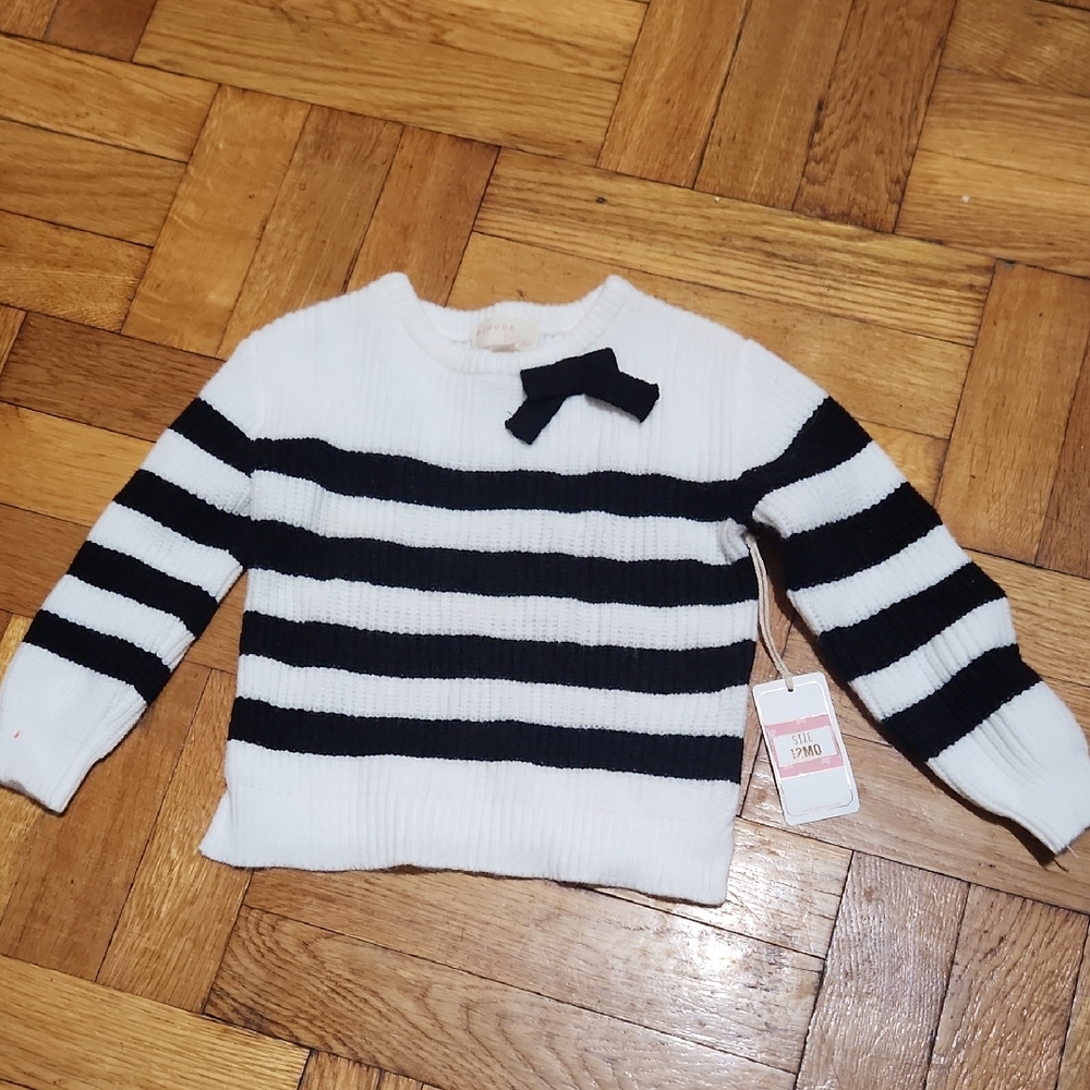 OshKosh B'gosh Striped Sweater with Bow Accent